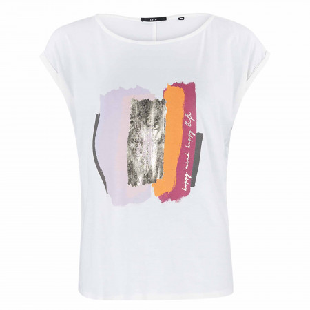 SALE % | Zero | Shirt - Regular Fit - Print | Weiß online im Shop bei meinfischer.de kaufen