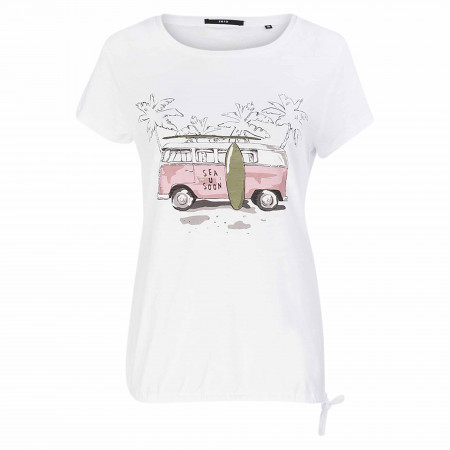 SALE % | Zero | T-Shirt - Regular Fit - Print | Weiß online im Shop bei meinfischer.de kaufen