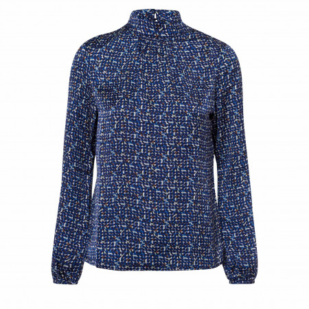 SALE % | Zero | Bluse - Regular Fit - Muster | Blau online im Shop bei meinfischer.de kaufen