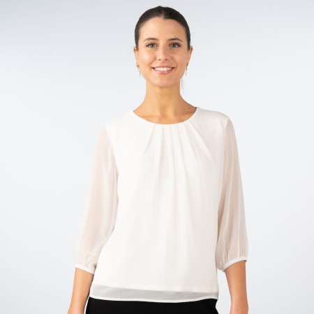 SALE % | Zero | Bluse - Regular Fit - 3/4 Arm | Weiß online im Shop bei meinfischer.de kaufen