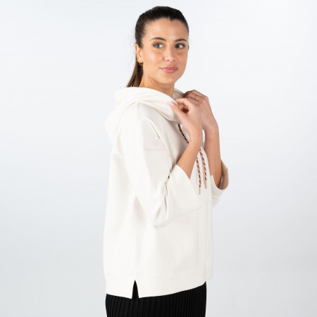 SALE % | Zero | Sweatshirt - Oversize - Kapuze | Weiß online im Shop bei meinfischer.de kaufen
