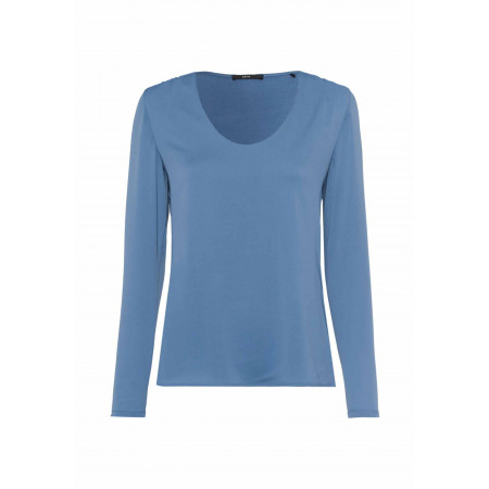 SALE % | Zero | Bluse - Loose Fit - unifarben | Blau online im Shop bei meinfischer.de kaufen