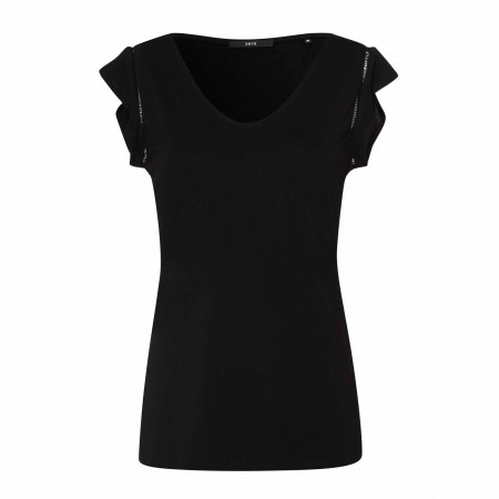 SALE % | Zero | T-Shirt - Regular Fit - V-Neck | Schwarz online im Shop bei meinfischer.de kaufen