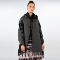Poncho - Comfort Fit - Woll-Mix