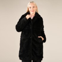 Mantel - Loose Fit - Fake Fur