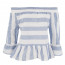 SALE % | Frog Box | Carmenbluse - Comfort Fit - Stripes | Blau online im Shop bei meinfischer.de kaufen Variante 2